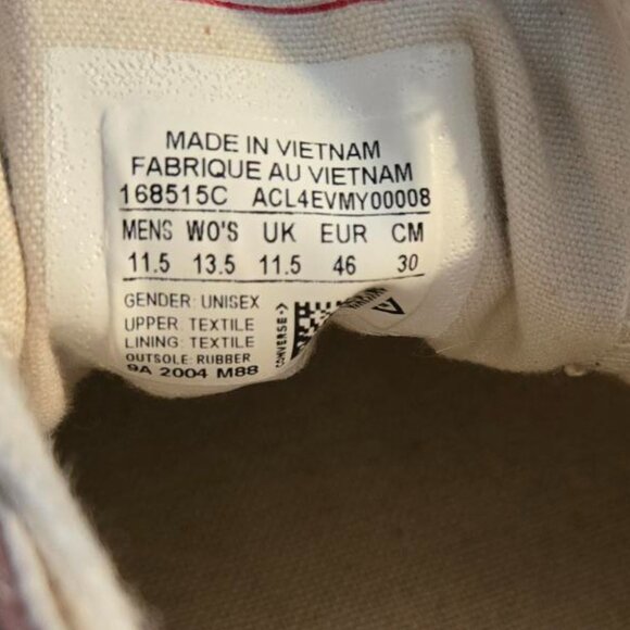 Converse Unisex Chuck Taylor 70s Ox 168515C Maroon Casual Shoes Sneakers M 12 - Picture 6 of 6